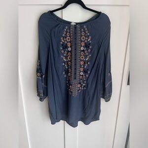 J.Jill tunic with embroidery detail! Size Large!